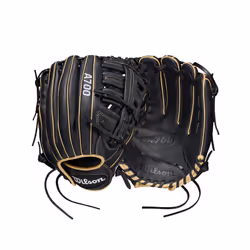 Wilson 2022 A700 12.5"""" Outfield Baseball Glove - Black/Blonde/White Left Hand Throw