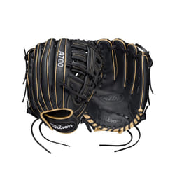 Wilson 2022 A700 12.5"""" Outfield Baseball Glove - Black/Blonde/White  Left Hand Throw