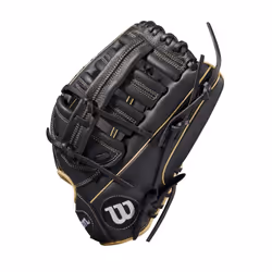 Wilson 2022 A700 12.5"""" Outfield Baseball Glove - Black/Blonde/White  Left Hand Throw