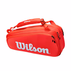 Wilson Super Tour  Red/White  Holds up to 6 Rackets