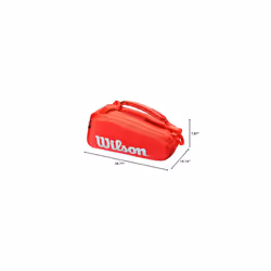 Wilson Super Tour  Red/White  Holds up to 6 Rackets