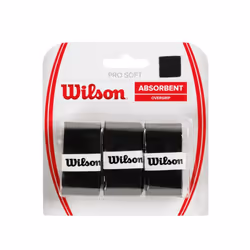 Unisex Tennis Racket Overgrip Wilson Pro Soft Over Grip Black Black, Black, Pack of 3 UK