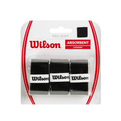 Unisex Tennis Racket Overgrip Wilson Pro Soft Over Grip Black Black, Black, Pack of 3 UK