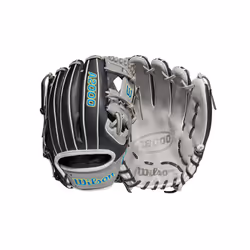 Wilson 2022 A2000 1786SS 11.5"""" Infield Baseball Glove - Black/Tropical Blue Right Hand Throw