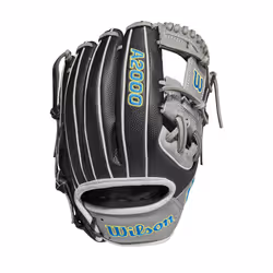Wilson 2022 A2000 1786SS 11.5"""" Infield Baseball Glove - Black/Tropical Blue  Right Hand Throw