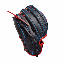 Wilson 2022 A2000 Pedrioa Fit X2SS 11"""" Infield Baseball Glove - Black/Red/Blue  Right Hand Throw