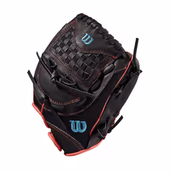 Wilson 2022 A440 Flash 11.5"""" Fastpitch Infield Glove - Left Hand Throw  Black/Pink/Tropical Blue