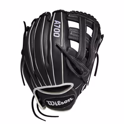 Wilson 2022 A700 12"""" Fastpitch Infield Glove - Right Hand Throw  Black/White