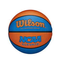 Wilson NCAA Elevate Basketball - Size 5-27.5  Royal/Orange