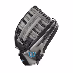 WILSON A500 12.5  Utility Youth Baseball Glove - Right Hand Throw  Black/Grey/Blue