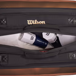 WILSON Pro Staff V14 Super Tour Tennis Racket Bag - Brown  Holds up to 15 Rackets