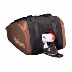 WILSON Pro Staff V14 Super Tour Tennis Racket Bag - Brown  Holds up to 15 Rackets