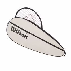 WILSON Premium Tennis Racket Cover - Holds 1 Racket  Cream