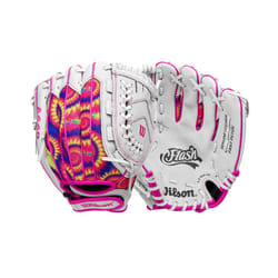 Wilson 2024 A440 Flash 11  Youth Infield Fastpitch Softball Glove - Right Hand Throw  White/Pink/Tie Dye