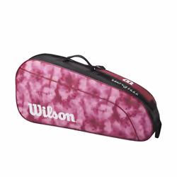 WILSON Junior Tennis Racket Bag - Holds up to 3 Rackets Pink/Red