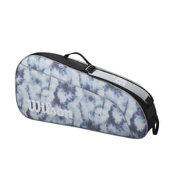 WILSON Junior Tennis Racket Bag - Holds up to 3 Rackets  Grey/Blue