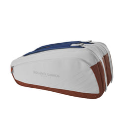 WILSON Roland-Garros Super Tour Tennis Racket Bag - Holds up to 9 Rackets  Clay/White/Navy