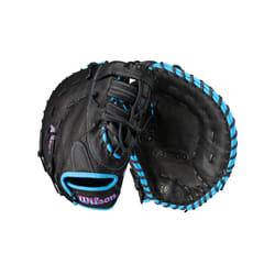 Wilson 2024 A1000 1623 13  Baseball First Base Mitt - Right Hand Throw  Black/Cool Blue/Flamingo Pink