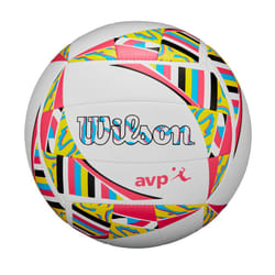 WILSON AVP Movement Volleyball - Official Size  Pink/Yellow/Blue