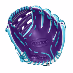 Wilson Winter 2024 A2000 DW5 12"""" Infield Baseball Glove - Teal/Purple/Green  Right Hand Throw