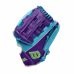 Wilson Winter 2024 A2000 DW5 12"""" Infield Baseball Glove - Teal/Purple/Green  Right Hand Throw