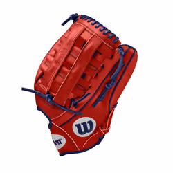 Wilson Winter 2024 A2000 Masataka Yoshida 12.5"""" Outfield Baseball Glove - Red/Navy  Left Hand Throw