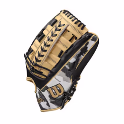 Wilson Winter 2024 A2000 1810 12.75"""" Outfield Baseball Glove - Camo Forest/Black/Blonde  Left Hand Throw