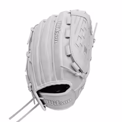 Wilson Fall 2024 A1000 V125 12.5 Outfield Fastpitch Softball Glove - White/Grey Left Hand Throw