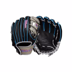 Wilson Fall 2024 A1000 DP15 11.5  Infield Baseball Glove - Black/Grey/Cool Blue/Pink  Right Hand Throw