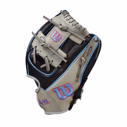 Wilson Fall 2024 A1000 DP15 11.5  Infield Baseball Glove - Black/Grey/Cool Blue/Pink  Right Hand Throw