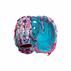 Wilson Spring 2025 Randy Arozarena RA56 12.75 Game Model Outfield Baseball Glove - Left Hand Throw Floral/Flamingo/Teal
