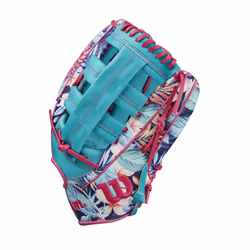 Wilson Spring 2025 Randy Arozarena RA56 12.75  Game Model Outfield Baseball Glove - Left Hand Throw  Floral/Flamingo/Teal