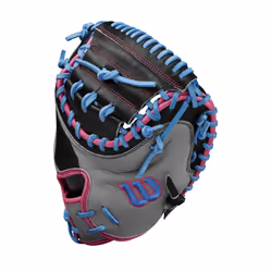 Wilson Spring 2025 A2000 M23 33.5  Baseball Catchers Mitt - Right Hand Throw  Grey/Black/Flamingo