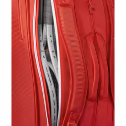 WILSON 2025 Super Tour Red Tennis Racket Bag - Red/White  Holds up to 15 Rackets