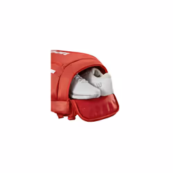 WILSON 2025 Super Tour Red Tennis Backpack - Red/White  Holds up to 2 Rackets