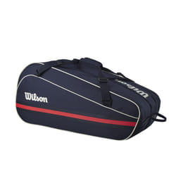 WILSON 2025 Team Tennis Racket Bag - Navy/Red  Holds up to 6 Rackets