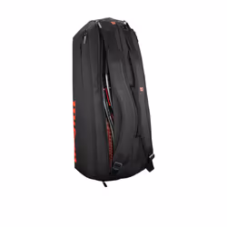 WILSON Clash V3 Super Tour Tennis Racket Bag - Black/Infrared  Holds up to 6 Rackets
