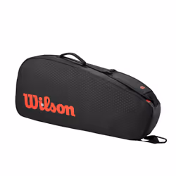 WILSON Clash V3 Super Tour Tennis Racket Bag - Black/Infrared  Holds up to 3 Rackets