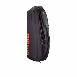 WILSON Clash V3 Super Tour Tennis Racket Bag - Black/Infrared  Holds up to 3 Rackets