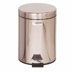 Rubbermaid FGMST15SSPL, 5.6 L, Round, Silver, Pedal, 260 mm, 267 mm