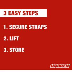 Harken Hardtop Hoist for Jeep Wrangler and Gladiator | Overhead Garage Storage  Lifts Load Evenly  Safe Anti-Drop System  6:1 Mechanical Advantage