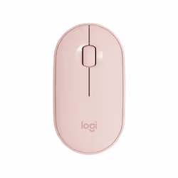 Logitech Pebble M350, Ambidextrous, Optical, RF Wireless + Bluetooth, 1000 DPI, Pink