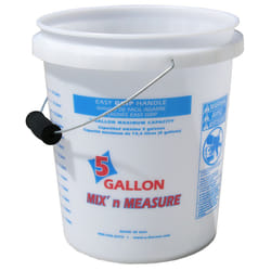 Encore Plastics 56511 Mix N Measure Plastic Pail with Foam Grip Handle, 5-Gallon