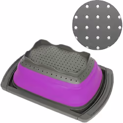 Purple Collapsible Silicone Kitchen Colander/Strainer