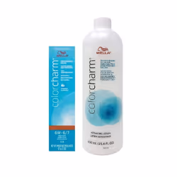 ) Wella Color Charm 6W Dark Sand Demi â Permanent Haircolor - 6W + Activating Lotion (15.4oz