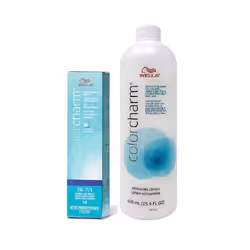 ) Wella Color Charm 7A Medium Ash Blonde Demi â Permanent Haircolor - 7A + Activating Lotion (15.4oz