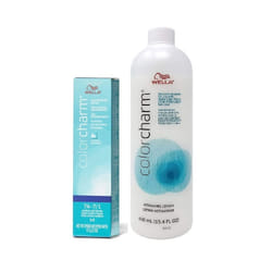 ) Wella Color Charm 7A Medium Ash Blonde Demi â Permanent Haircolor - 7A + Activating Lotion (15.4oz