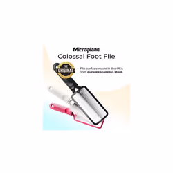 Microplane Colossal Foot File Scraper - The Original Stainless Steel Foot Rasp  Dead Skin/Callus Remover for Feet  Gentle Foot Scrubber  Pedicure Tool