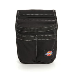 Dickies Storage Pouch for Tool and Work Belts  4 Pockets  Cushioned Slip Pocket  Durable Canvas  Snap-Back Compatible with 3-inch Belts  Black