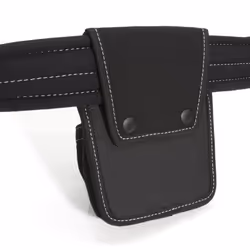 Dickies Storage Pouch for Tool and Work Belts  4 Pockets  Cushioned Slip Pocket  Durable Canvas  Snap-Back Compatible with 3-inch Belts  Black